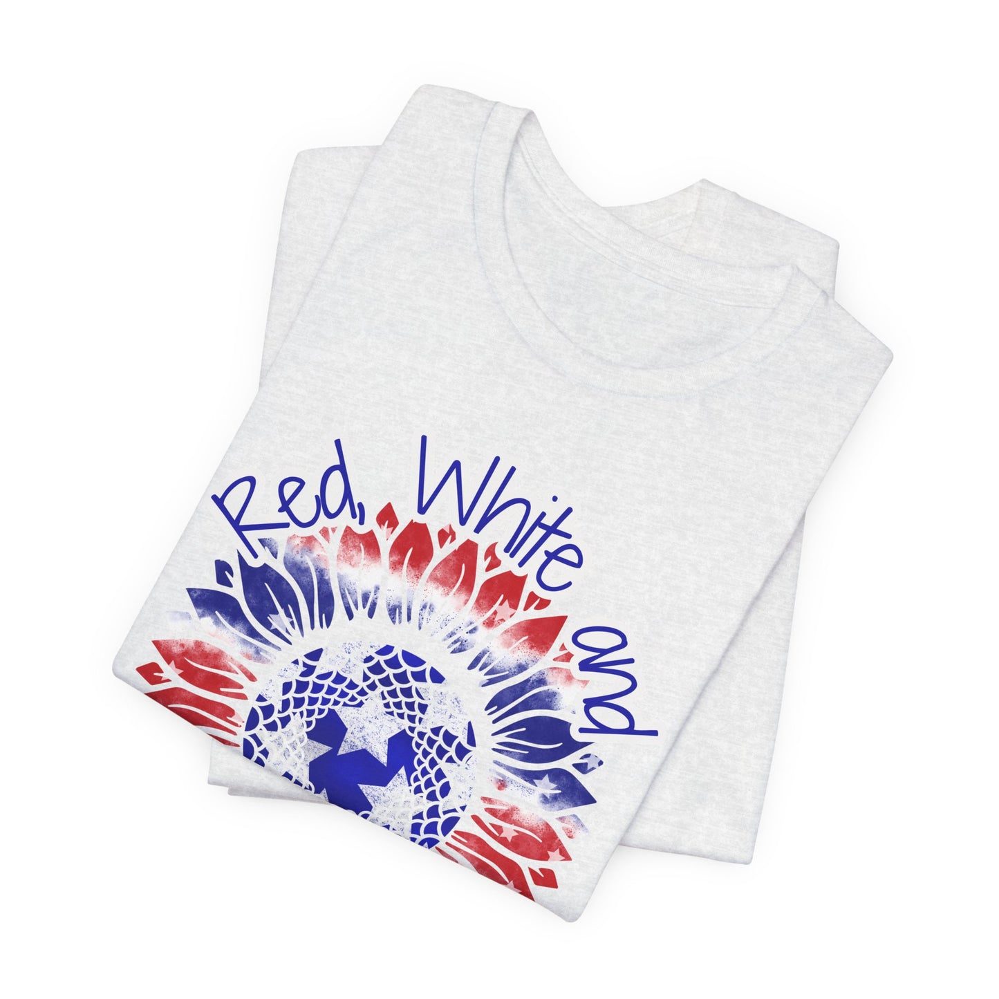 Red, White and Bloom – Patriotic Sunflower T-Shirt