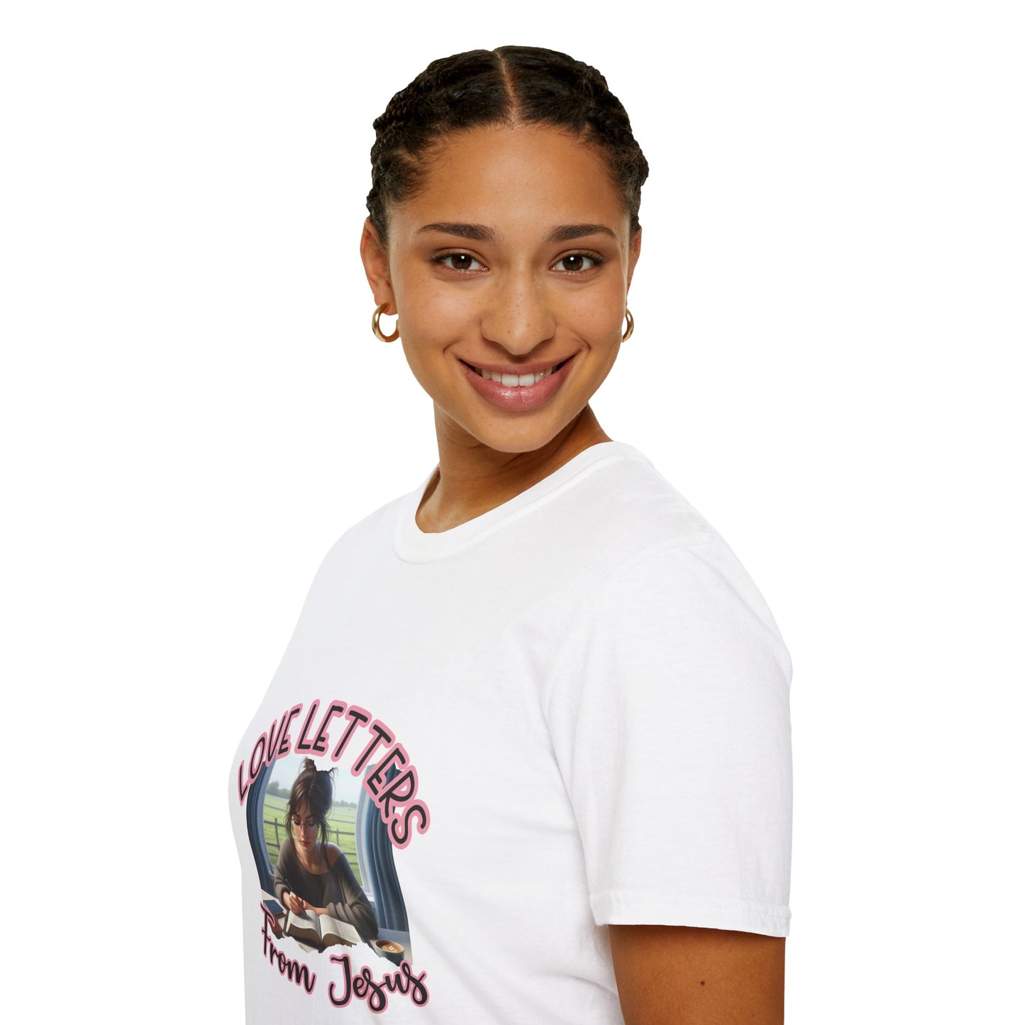 Inspirational Love Letters T-Shirt, Christian Tee, Faith-Based Clothing, Gift for Her, Religious Apparel, Church Outfit