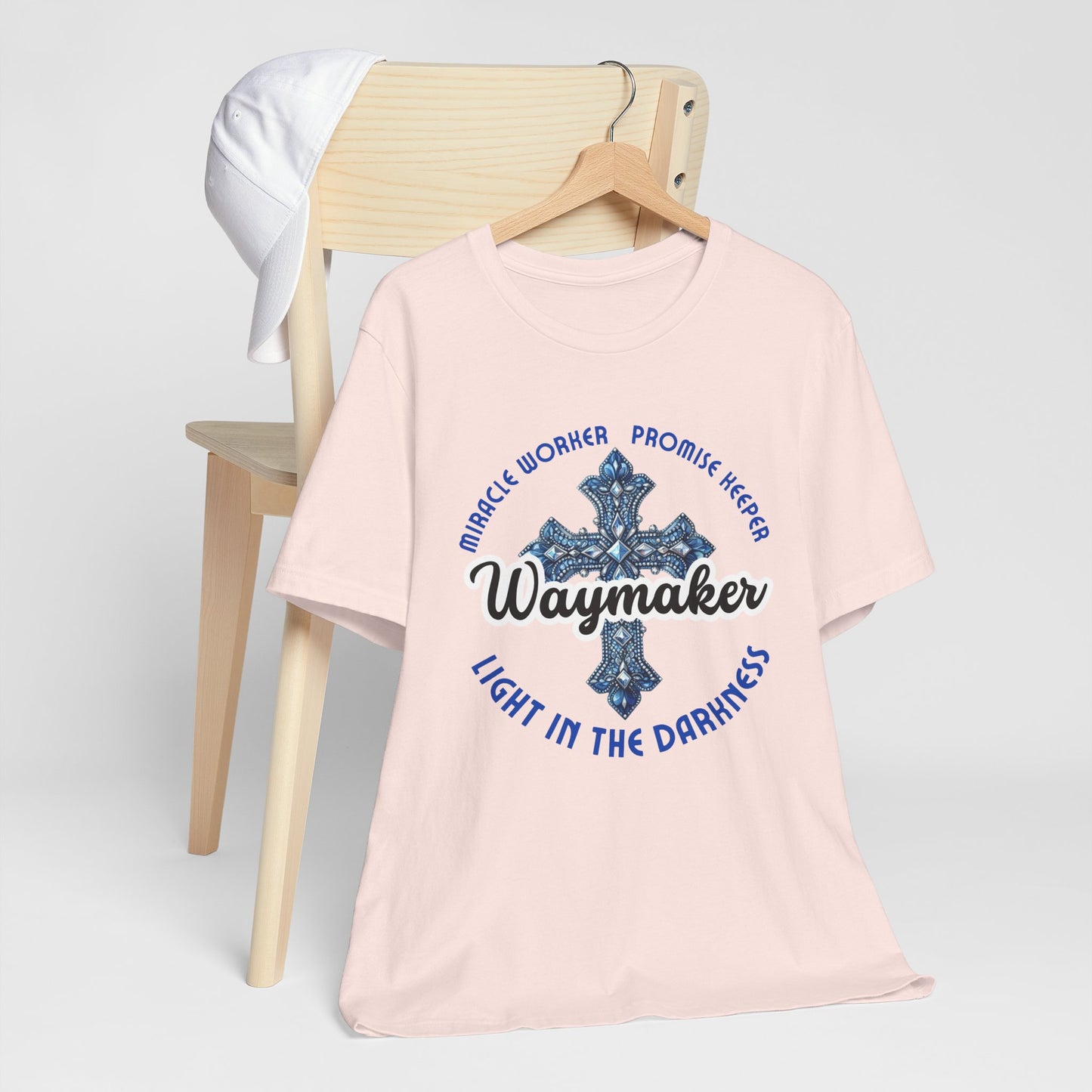 Waymaker – Christian Worship T-Shirt with Jeweled Cross