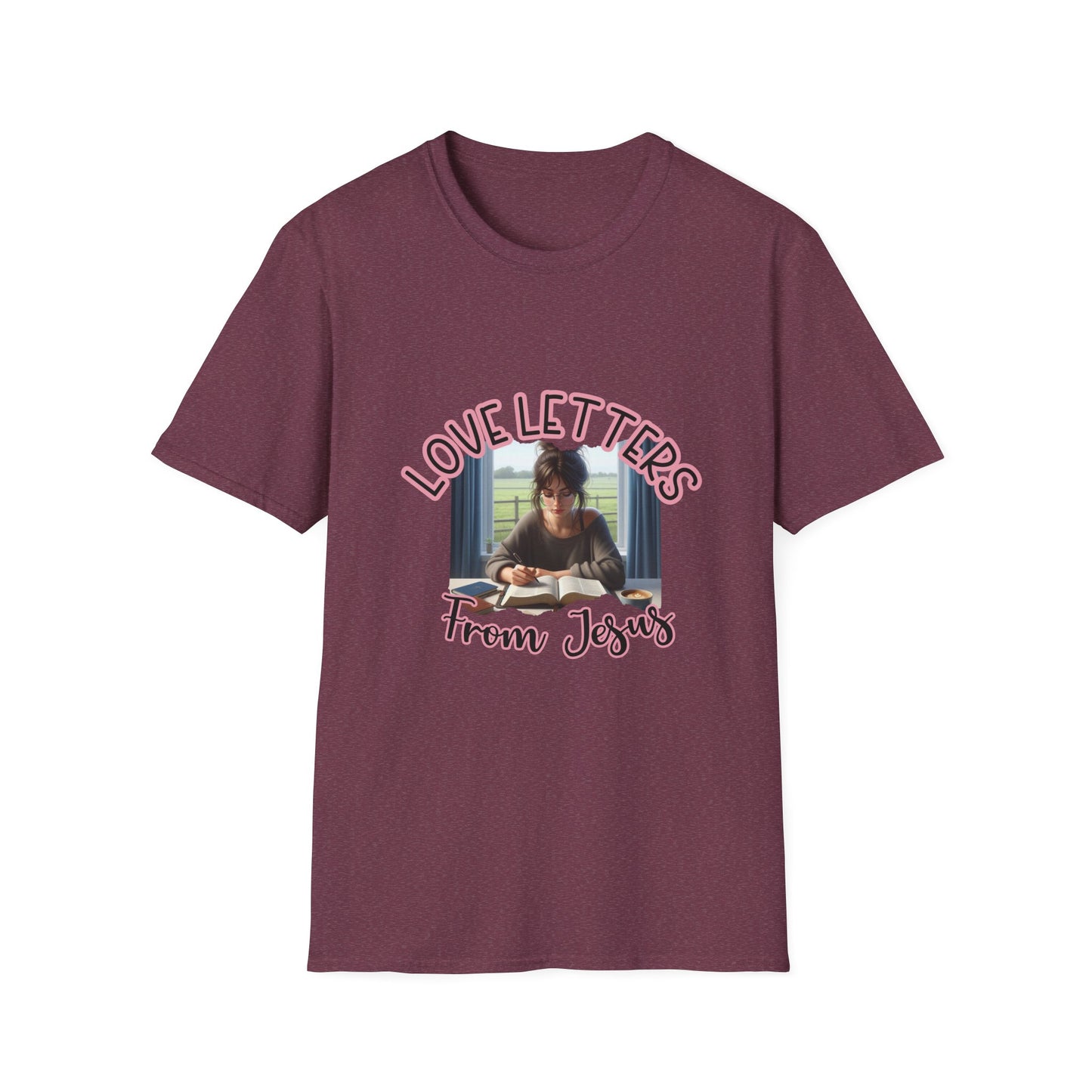 Inspirational Love Letters T-Shirt, Christian Tee, Faith-Based Clothing, Gift for Her, Religious Apparel, Church Outfit