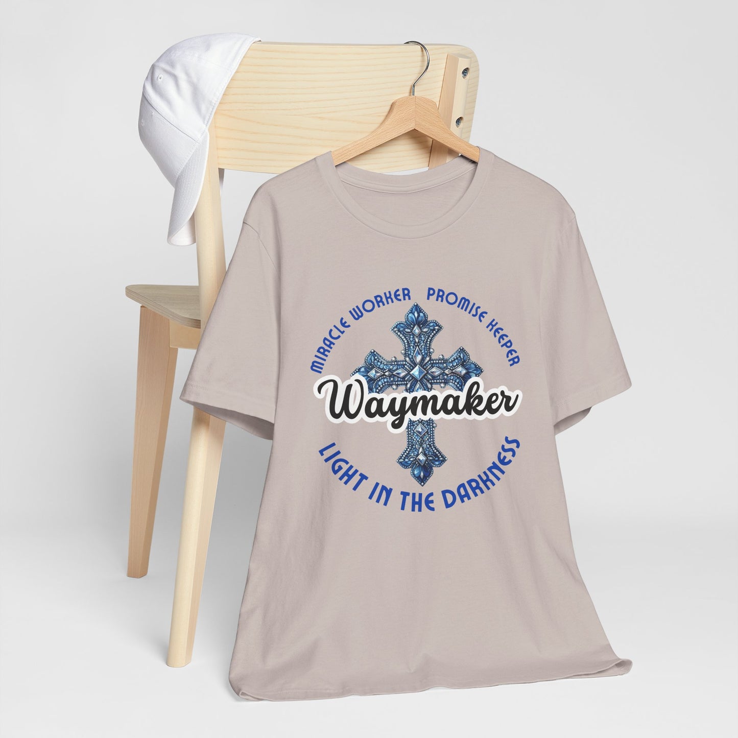 Waymaker – Christian Worship T-Shirt with Jeweled Cross