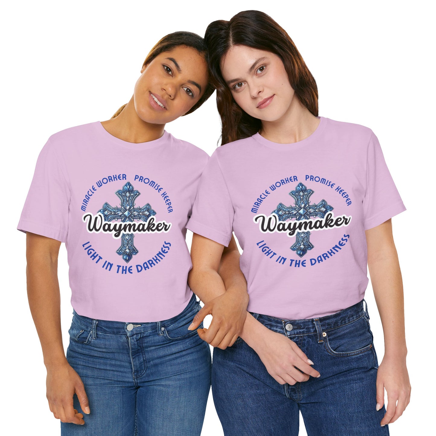 Waymaker – Christian Worship T-Shirt with Jeweled Cross