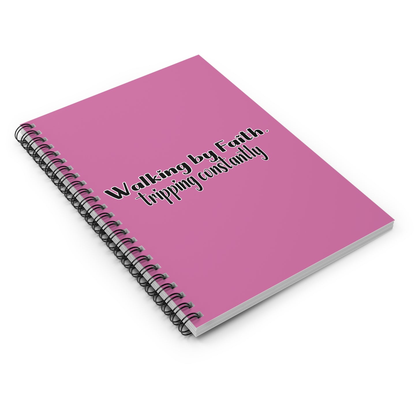 Walking by Faith Tripping Constantly Notebook | Funny Christian Journal | Grace Over Perfection Prayer Journal | Faith Gift for Women