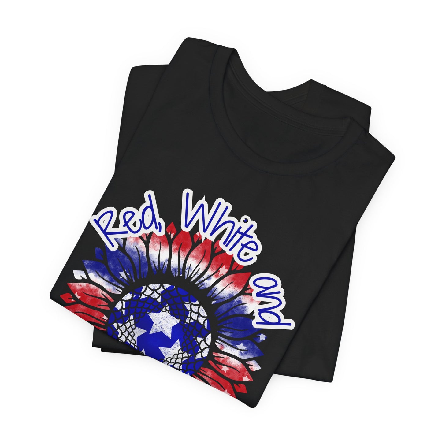 Red, White and Bloom – Patriotic Sunflower T-Shirt
